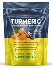 Turmeric Tablets 4000mg + Ginger + Black Pepper | 120 Tablets - UK Supplement