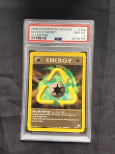 Pokemon Cards: 1st Edition Neo Genesis Rare: Recycle Energy 105/111: PSA 10 - Picture 1 of 6