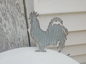 ROOSTER CHICKEN METAL SIGN Rustic Country Primitive Kitchen Home Decor BARN FARM - Picture 1 of 4