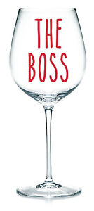 The Boss - Vinyl Decal Sticker Label for Glasses, Mugs, Bottles. Work, Colleague