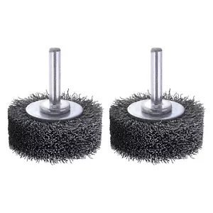 2 Inch Wire Wheel Brush Wire Wheel Brush for Drill Attachment 2 Pack Heavy Duty - Picture 1 of 4