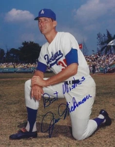 Foto autografiada 8X10 de Jim Hickman de los Dodgers de Los Ángeles - con certificado de autenticidad - Imagen 1 de 1
