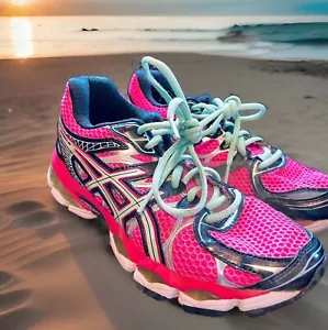 Asics T486N Gel Nimbus 16 Turnschuhe Laufen Aqua Grau Damen 7 Medium - Bild 1 von 9