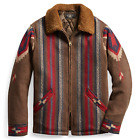 Rrl Ralph Lauren Shearling Wool Blanket Jacket Ranch Men's Small S Southwest