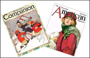 2 Revistas Navidad Vintage Miniatura Muñeca Barbie 1/6 TAMAÑO APERTURA - Imagen 1 de 1