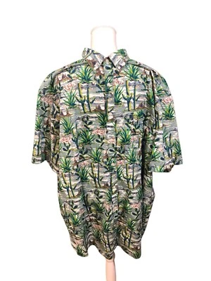 Foundry Button Down Shirt Mens Green XXL 100% Cotton - Image 1 of 4