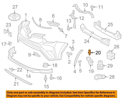 Scion TOYOTA OEM 2016 iM protector contra salpicaduras clip protector frontal 9046707220 Foto 1 de 2