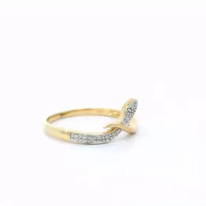 Damenring, Goldring bicolor mit Diamanten Gelbgold/Weißgold 585 14 KT Größe 63 - Bild 1 von 5