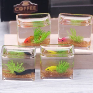 1Pc 1:12 Dollhouse Miniature Fish Tank Simulation Aquarium Model Home Decor _in - Picture 1 of 15