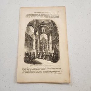 Interior La Asunción en Moscú Rusia c. 1855 Grabado (266) - Imagen 1 de 2