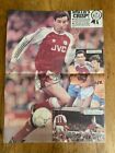 Alan Smith Arsenal And Cyrille Regis Original Hand Signed Newspaper Double Page
