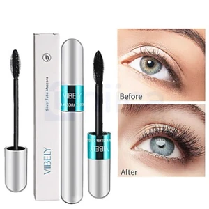 Vibely 4D 2-in-1 Mascara Waterproof Volume Length Curl Lash Smudge-Proof Uk - Picture 1 of 9