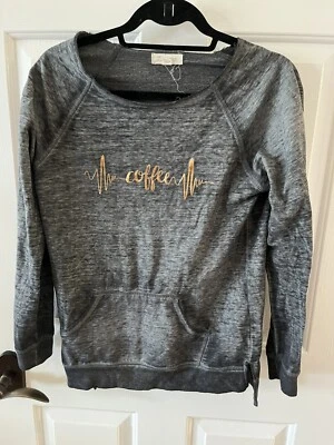 Women’s Sweatshirt Z by zobha  size medium coffee gray  - Image 1 of 2