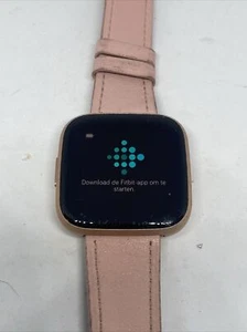 Fitbit Versa 2 FB-507 Fitness Pink Smartwatch Small Leather Band - Picture 1 of 6