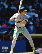 JOSE CANSECO  OAKLAND A'S  86 AL ROY / 86 AL MVP   ACTION SIGNED 8x10