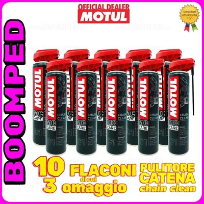 Pulitore Sgrassatore Spray Catena Motul C1 Chain Clean Moto Quad 10x400ml 10MO16 - Immagine 1 di 4