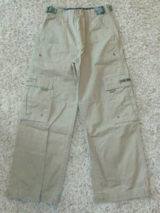 Cargo Pants A.P. Co. Tan Adjustable Waist Relaxed Canvas Boys-size 12 - Picture 1 of 6