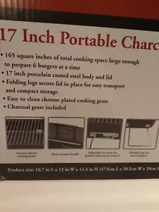 Grill Smith 17" Zoll Tragbarer Holzkohlegrill - Bild 1 von 5