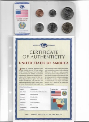 UNITED STATES OF AMERICA - Complete Coin Set - UNC Sealed, with Certificate - Image 1 of 2