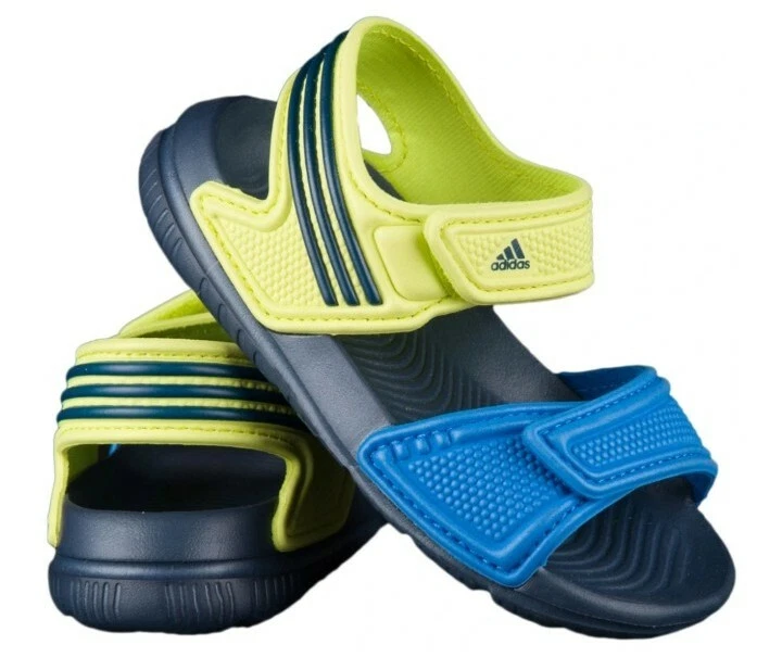 Adidas Akwah 9 I Unisex Infantil Chanclas Sandalias Chanclas, B26104, Nuevo - Imagen 1 de 3