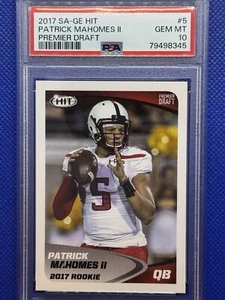 2017 Sage Hit - Silver #5 Patrick Mahomes II (RC) - Picture 1 of 2
