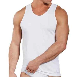 3 PEZZI CANOTTIERA UOMO COTONE ELASTICIZZATO CANOTTA INTIMO T-SHIRT NAVIGARE 572 - Foto 1 di 3