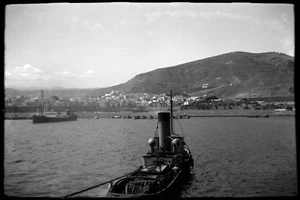Schlepperboot Landschaft Meer - Alter Negativfoto An. 1930 - Picture 1 of 1
