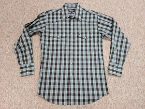Resistol Shirt Mens Medium Plaid Pearl Snap Western Rodeo Ranch Outdoors - Picture 1 of 14
