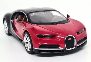 Maisto 1/24 Bugatti Chiron Red / Black Supercar Diecast Scale Model Car - Picture 1 of 7