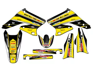 2004-2006 RMZ 250 VIGOR Yellow Senge Graphics Kit Compatible with Suzuki - Bild 1 von 4
