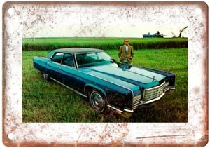 Vintage 1972 Lincoln Continental Limousine Auto Werbung Retro Look Blechschild A4390 - Bild 1 von 2