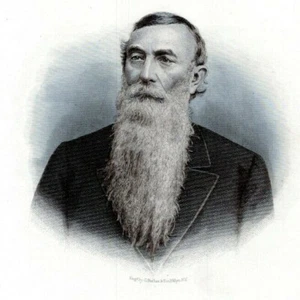 WILLIAM BRIGHT WILMINGTON DELAWARE 1880s Portrait Steel Engraving Art Print - Picture 1 of 2