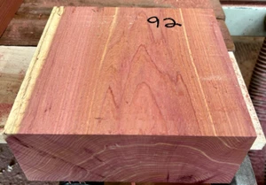 BEAUTIFUL LARGE EASTERN RED CEDAR WOOD BLANK LUMBER CARVE 9" X 9" X 3 1/2" 92 - Picture 1 of 1