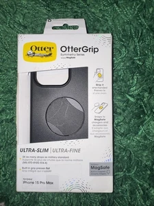 OTTERBOX IPHONE 15 PRO MAX OTTERGRIP SYMMETRY SERIES CASE - BLACK - Picture 1 of 1