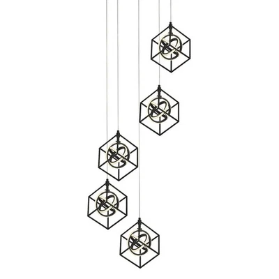 Artcraft Lighting AC1013 Tulip 5 Light 24"W LED Abstract Multi - Black - Image 1 of 3