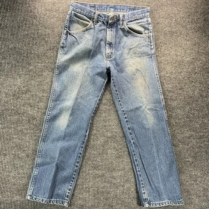 Vintage Rustler Jeans Men’s 34x28 Blue Faded Denim Relaxed Fit USA Classic - Picture 1 of 7