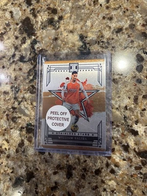 2023/24 Panini Impeccable Stainless Stars Gold /10 William Saliba Arsenal Metal - Image 1 of 2