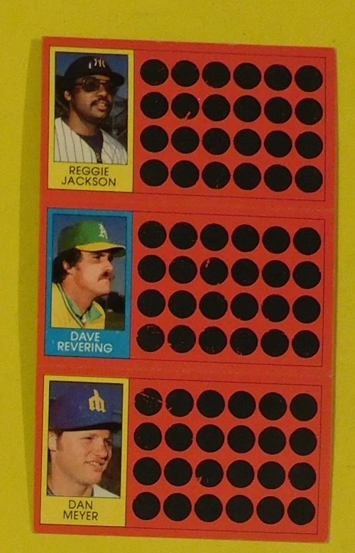 1981 Topps Baseball Scratch Off with Reggie Jackson NY Yankees HOFer - Image 1 of 1