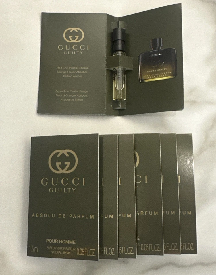 Gucci Guilty Absolu de Parfum Muestra Spray 1.5Ml Set Lote de 7 Frascos Nuevo Foto 1 de 1