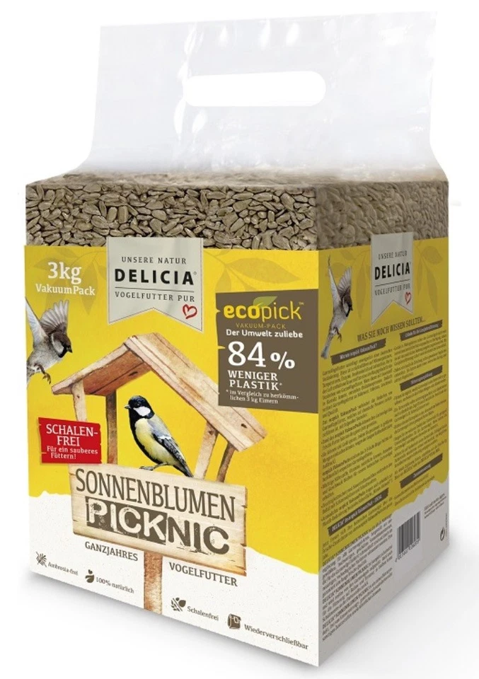 Delicia Sonnenblumen Picknic 3 kg Vogelfutter - Bild 1 von 1