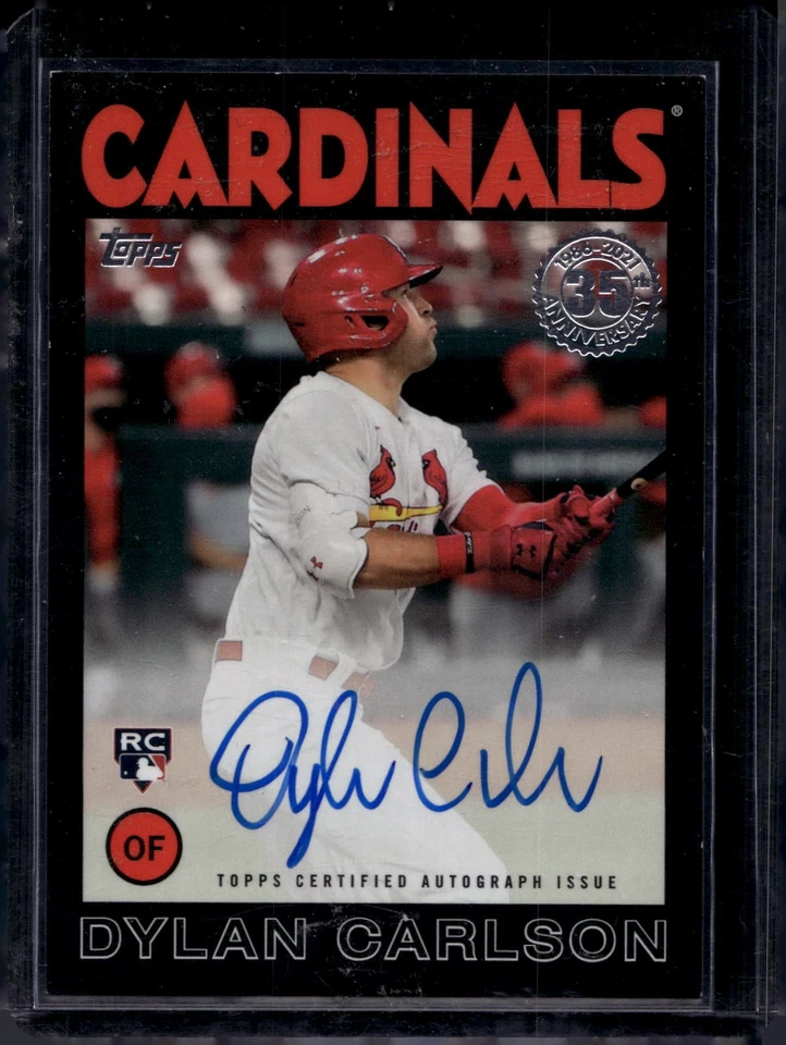 2021 Topps Dylan Carlson 35th Anniversary Autographs Black #/199 - Image 1 of 2