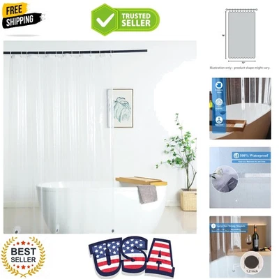 Shower Curtain Liner 72 x 78 Inch, PEVA Heavy Duty Extra Long Bathroom Plasti... - Image 1 of 4