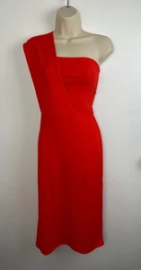 Vestido Boohoo ceñido al cuerpo de un hombro MIDI naranja para mujer talla UK 16 EUR 44 NUEVO CON ETIQUETAS - Imagen 1 de 13