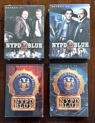 Lot of 4 - NYPD Blue - Seasons 1 2 3 & 4 DVDs ~ BRAND NEW AND SEALED Foto 1 de 4