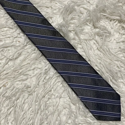 Corbata profesional Joseph Abboud para hombre azul seda naranja rayas moderna de 3 pulgadas Foto 1 de 3