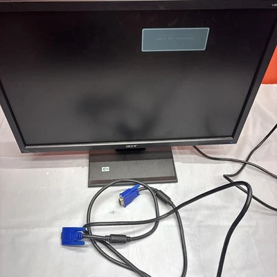 Acer V223W 22" LCD Monitor, 1680x1050  VGA/DVI *comes with power cord +VGA cable - Image 1 of 4