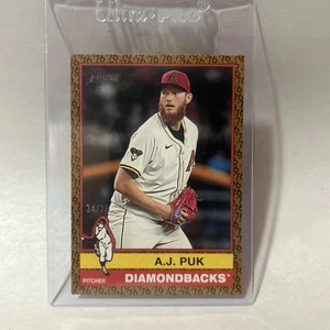 2025 Topps Heritage '76 Border #490 A.J. Puk #ed 34/76 SSP - Picture 1 of 5
