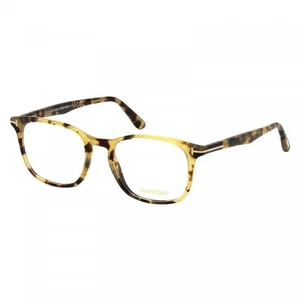 NEW TOM FORD FT5505 053 HAVANA CLEAR DEMO 52MM AUTHENTIC EYEGLASSES 52-19-145 - Picture 1 of 2