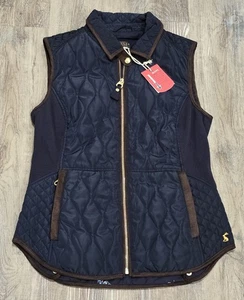 NUEVO CON ETIQUETAS Chaleco Acolchado Joules Braemar Azul Marino Para Mujer Talla 8 Caballos Ecuestres NUEVO - Imagen 1 de 13