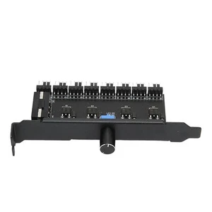 PC Fan Hub 8 Channels Knob Cooling Fan Speed Controller For CPU Chassis Hard SAL - Bild 1 von 22